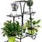 Metal Plant Stand, 6 Tier, 29.9 X 9 X 29.1 In, Black