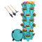 7 Tier Stackable Strawberry, Herb, Flower, and Vegetable Planter - Vertical Garden Indoor/Outdoor(Teal)