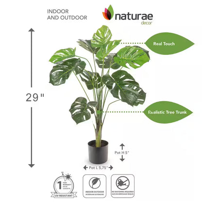 Artificial 29 In. Monstera Indoor and Outdoor Plants