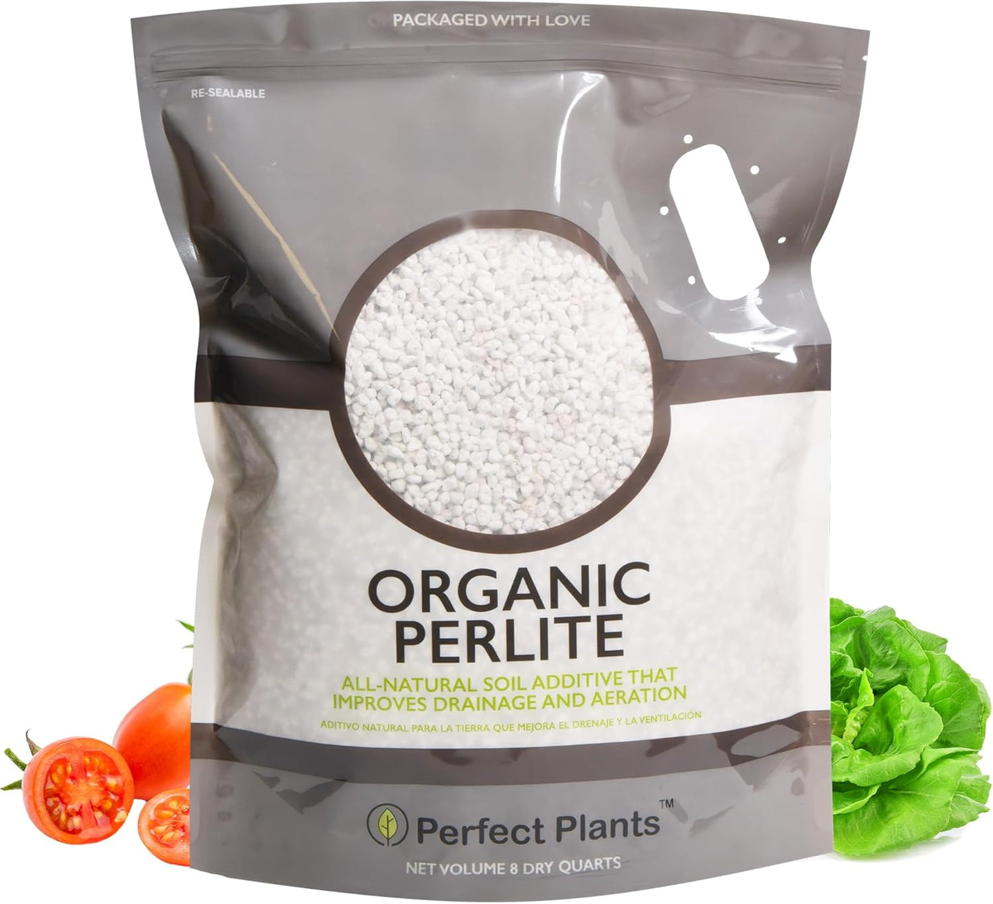 Organic Perlite by  — Add to Soil for Indoor & Outdoor Container Plants for Drainage Management and Enhanced Growth (8Qts.)